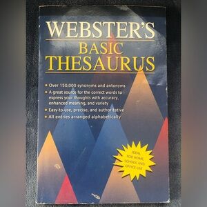 Webster’s Basic Thesaurus GREAT CONDITION